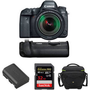 EOS 6D Mark II DSLR Camera with 24-105mm f/3.5-5.6 Lens and Accessory Kit