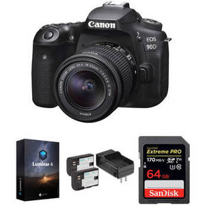 EOS 90D DSLR Camera with 18-55mm Lens and Software Kit