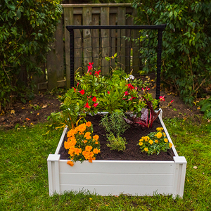 Vista Gardens 3ft x 3ft Garden Bed w/ Trellis