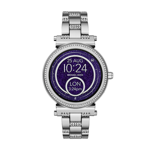 Ladies Access Sofie Silver-Tone Pave Crystal Smartwatch