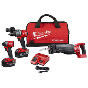 M18 FUEL 3-Tool Kit - Hammer Drill Impact Driver Recip Saw