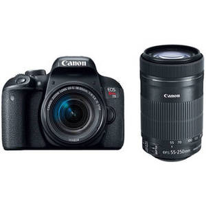 EOS Rebel T7i DSLR Camera with 18-55mm and 55-250mm Lenses and Accessories Kit