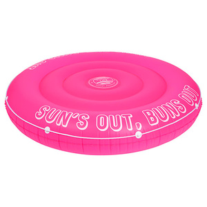 Twin Round Inflatable Pool Float Neon Pink