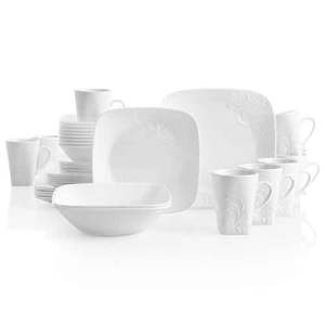 Boutique Cherish 42pc Square Dinnerware Set