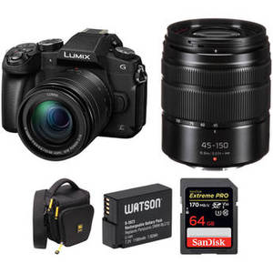 Lumix DMC-G85 Mirrorless Micro Four Thirds Digital Camera with 12-60mm and 45-150mm Lenses Kit