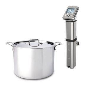 Sous Vide Immersion Circulator plus D3 Stainless Steel 12 Qt. Stock Pot with Lid Package