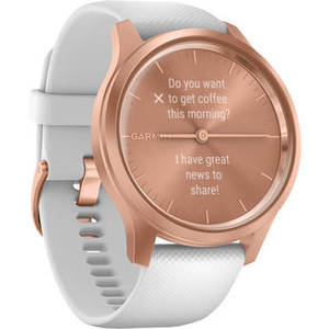 vivomove Style Hybrid Smartwatch (42mm, Rose Gold Aluminum Case, Silicone Band)