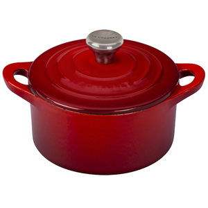 0.33qt Signature Cast Iron Mini Cocotte Cerise