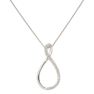 White Gold Diamond Infinity Necklace