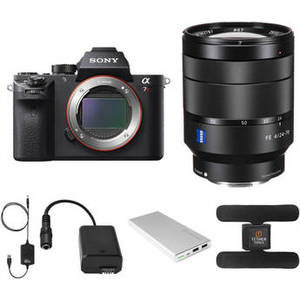 Alpha a7R II Mirrorless Digital Camera with 24-70mm f/4 Lens and Tether Tools Accessories Kit