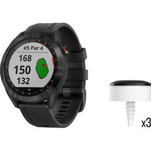 Approach S40 Golf Watch and CT10 Bundle (Black Stainless Steel with Black Band)