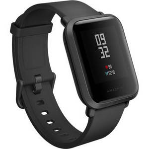 Bip Smartwatch (Onyx Black, Black Silicone Band)