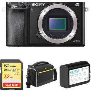 Alpha a6000 Mirrorless Digital Camera Body with Accessory Kit (Black)