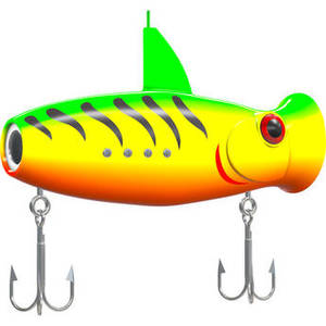 Eco-Popper Video Fishing Lure (Fire Tiger)