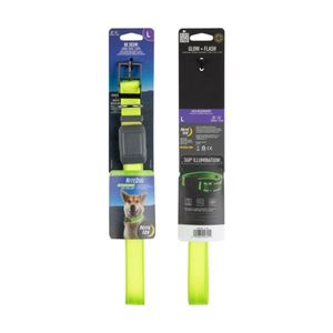 Nite Dog Rechargeable LED Collar - L/Lime