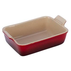 1.1qt Heritage Stoneware Rectangular Dish Cerise