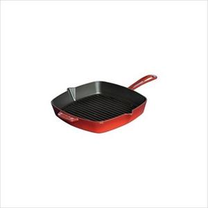 Cast Iron 12" Square Grill Pan - Cherry