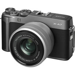 X-A7 Mirrorless Digital Camera with 15-45mm Lens (Dark Silver)