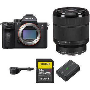 Alpha a7R III Mirrorless Digital Camera with 28-70mm Lens, Grip Extension, and Accessories Kit