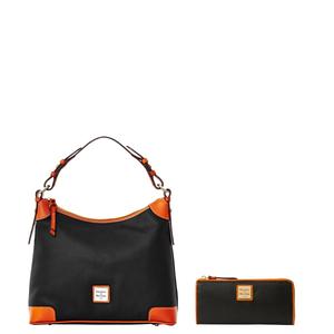 Pebble Grain Hobo and Zip Clutch Set