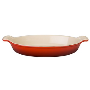 3.1qt Heritage Stoneware Au Gratin Dish Cerise