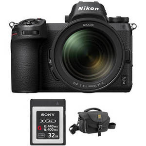 Z 6 Mirrorless Digital Camera with 24-70mm Lens and Accessories Kit