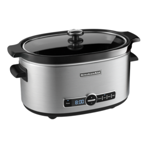 KitchenAid 6 Quart Slow Cooker with Solid Glass Lid