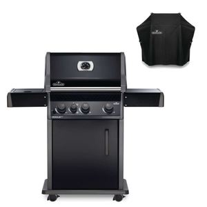 Rogue XT 425 Grill with Infrared Side Burner plus Grill Cover - Black
