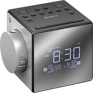 ICF-C1PJ Alarm Clock Radio with Time Projection (Black)