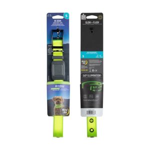 Nite Dog Rechargeable LED Collar - S/Lime