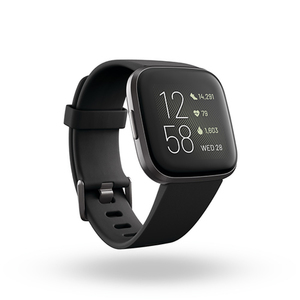 Versa 2 Smartwatch Black/Carbon Aluminum