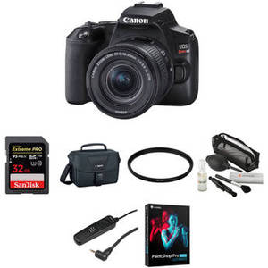 EOS Rebel SL3 DSLR Camera with 18-55mm Lens Deluxe Kit (Black)