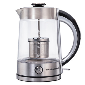 1.7L Elecric Glass Kettle w/ Tea Steeper