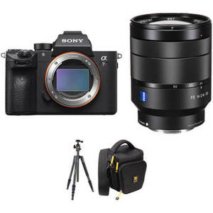 Alpha a7R III Mirrorless Digital Camera with 24-70mm f/4 Lens and Tripod Kit