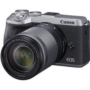 EOS M6 Mark II Mirrorless Digital Camera with 18-150mm Lens and EVF-DC2 Viewfinder (Silver)