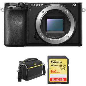 Alpha a6100 Mirrorless Digital Camera Body with Accessories Kit