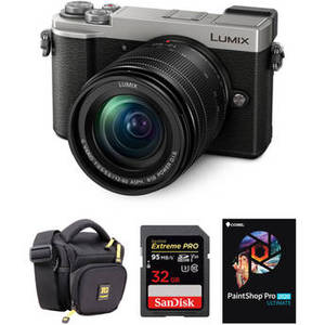 Lumix DC-GX9 Mirrorless Micro Four Thirds Digital Camera with 12-60mm Lens and Accessories Kit (Silver)
