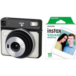 INSTAX SQUARE SQ6 Instant Film Camera with Film Kit (Pearl White)