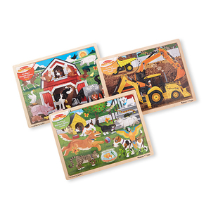 Jigsaw Puzzle Bundle - Farm/Construction/Pets Ages 3+ Years