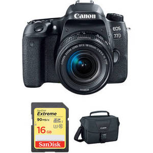 EOS 77D DSLR Camera with 18-55mm Lens and Accessory Kit