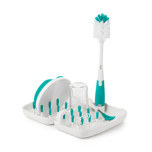 Tot On-the-Go Drying Rack w/ Brush Teal