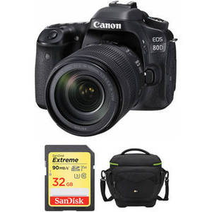 EOS 80D DSLR Camera with 18-135mm Lens and Accessory Kit
