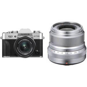 X-T30 Mirrorless Digital Camera with 15-45mm and 23mm f/2 Lenses (Silver/Silver)
