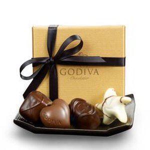 GODIVAÂ® Gold Party Favors w/Black Ribbon (4 Piece)