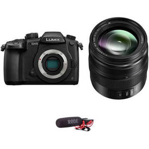 Lumix DC-GH5 Mirrorless Micro Four Thirds Digital Camera with 12-35mm Lens and Microphone Kit