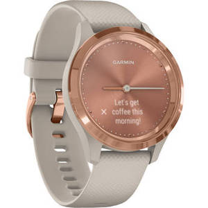 vivomove 3S Hybrid Smartwatch (39mm, Rose Gold Stainless Steel Bezel/Light Sand Case, Silicone Band)