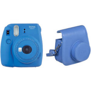 INSTAX Mini 9 Instant Film Camera with Case Kit (Cobalt Blue)