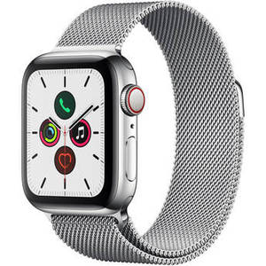 Watch Series 5 (GPS + Cell, 40mm, Stainless Steel, Stainless Steel Milanese Loop)