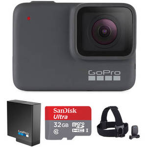 HERO7 Silver Kit with Head Strap and 32GB Card