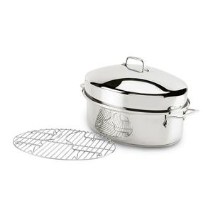 Specialty Stainless Steel 10 Qt. Covered Oval Roaster with Rack